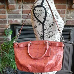 Coach Madison Sophia Large Croc Leather Bag NWOT